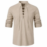Caspian Men’s Relaxed-Fit Lace-Up Shirt